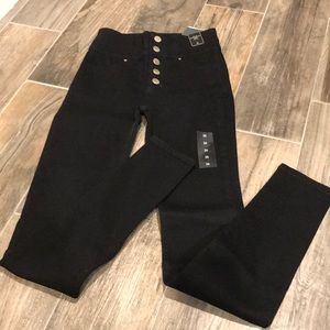 A&F Black Super Skinny High Rise Jeans Sz 24 30”